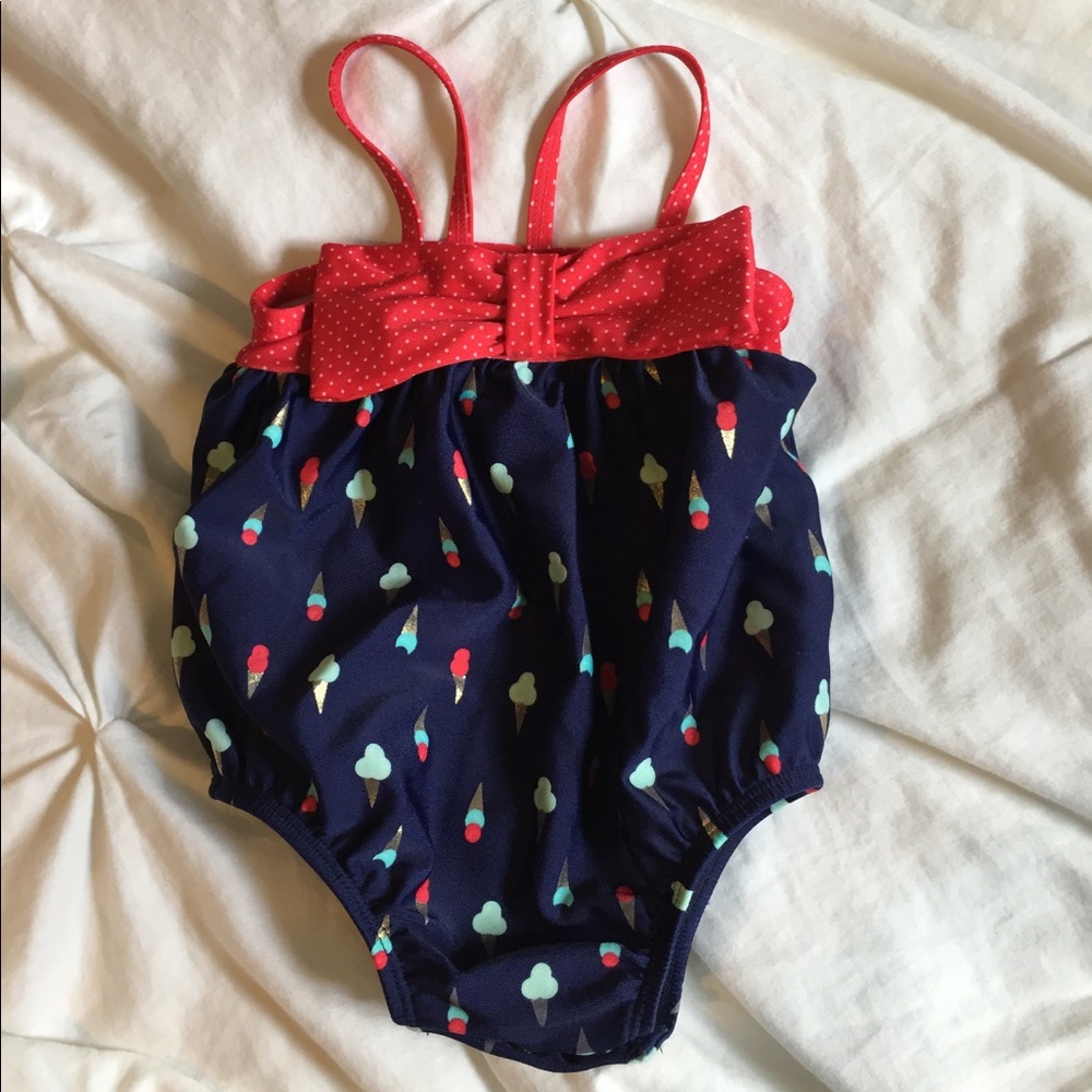 Red white and blue bathing suit